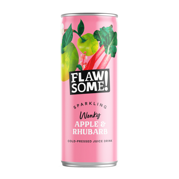 FLAWSOME! Apple & Rhubarb Sparkling Juice