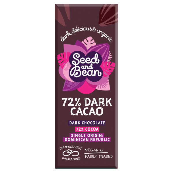 Seed & Bean Eco Fairtrade Organic Extra Dark Chocolate Bar