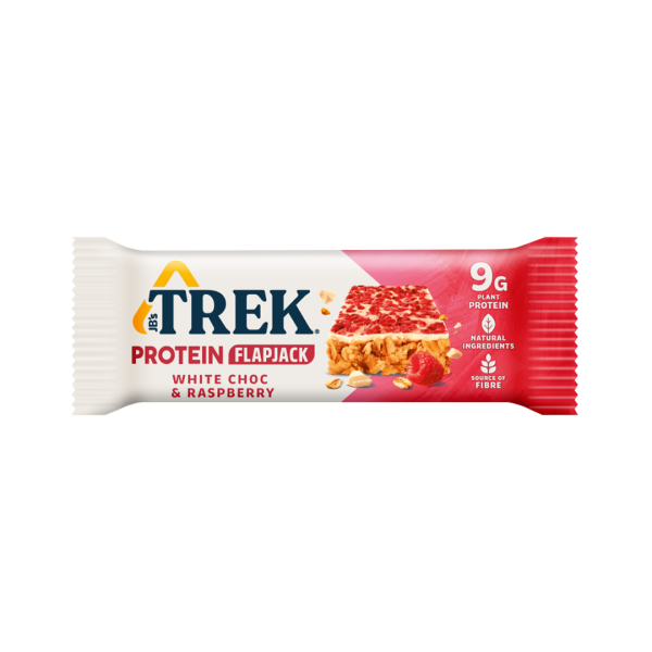 TREK White Chocolate & Raspberry Protein Flapjack