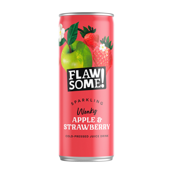 FLAWSOME! Apple & Strawberry Sparkling Juice