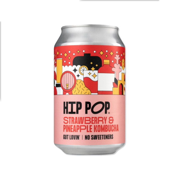 Hip Pop Strawberry Pineapple Kombucha