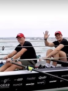 Chris Mitchell and Robbie Laidlaw rowing