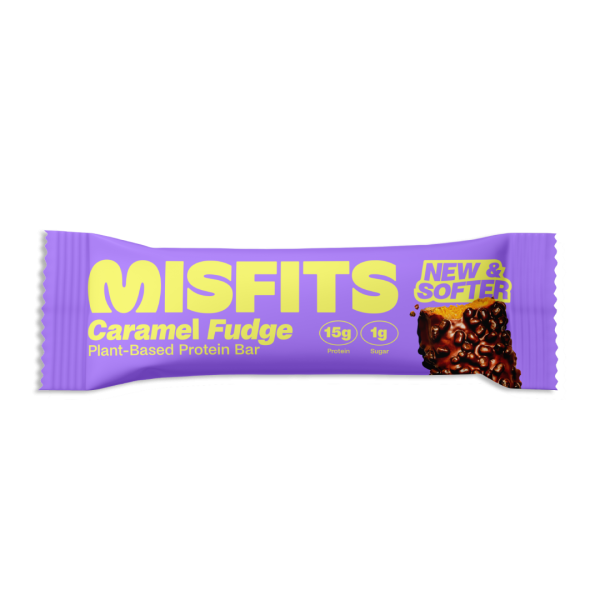 Misfits Plant-Based Caramel Fudge Protein Bar