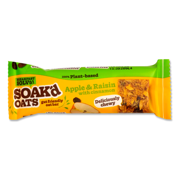 SOAK'd OATS Double Apple, Raisin & Cinnamon Oat Bar