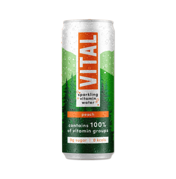 VITAL Drinks - Peach Sparkling Vitamin Water