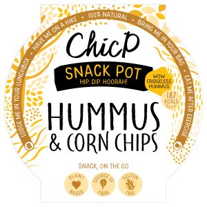 ChicP Ambient Hummus Snackpot with Corn Chips