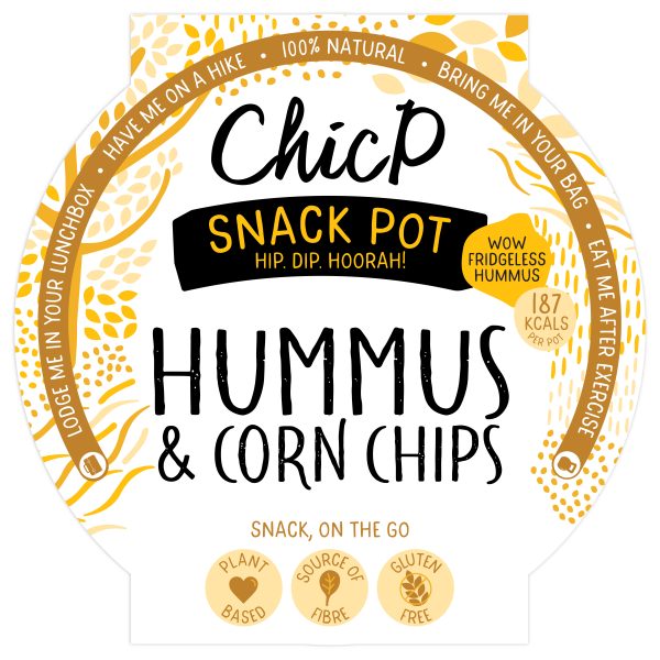 ChicP Ambient Hummus Snackpot with Corn Chips