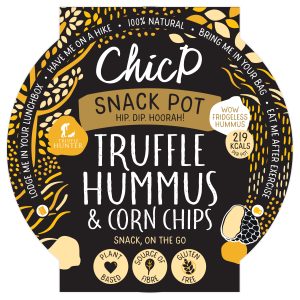 ChicP Ambient Truffle Hummus Snackpot with Corn Chips