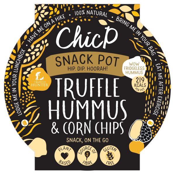 ChicP Ambient Truffle Hummus Snackpot with Corn Chips