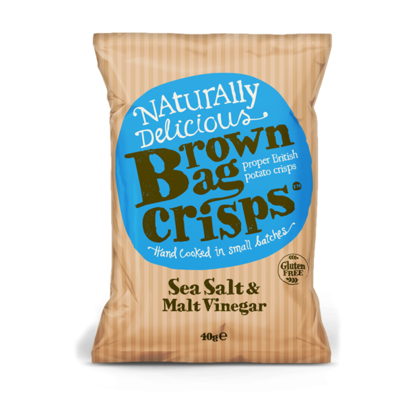 Brown Bag Sea Salt and Malt Vinegar Potato Crisps