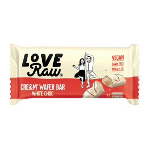 Love Raw White Choc Cre&m Wafer Bars