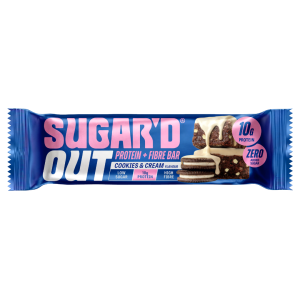 Sugar'd Out Cookies & Cream Protein+Fibre Oat Bar (15 x 62g)