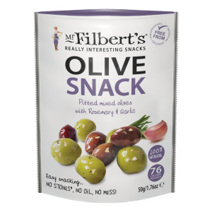 Mr Filberts Rosemary & Garlic Olives (12 x 50g)