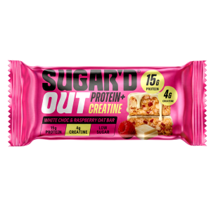 Sugar'd Out White Choc & Raspberry Protein & Creatine Bar (12 x 68g)