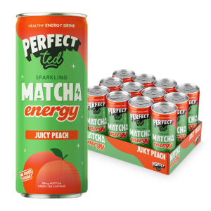 PerfectTed Natural Energy Drink - Juicy Peach (12 x 250ml)